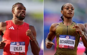 Noah Lyles dan Sha’Carri Richardson di semifinal Olimpiade AS